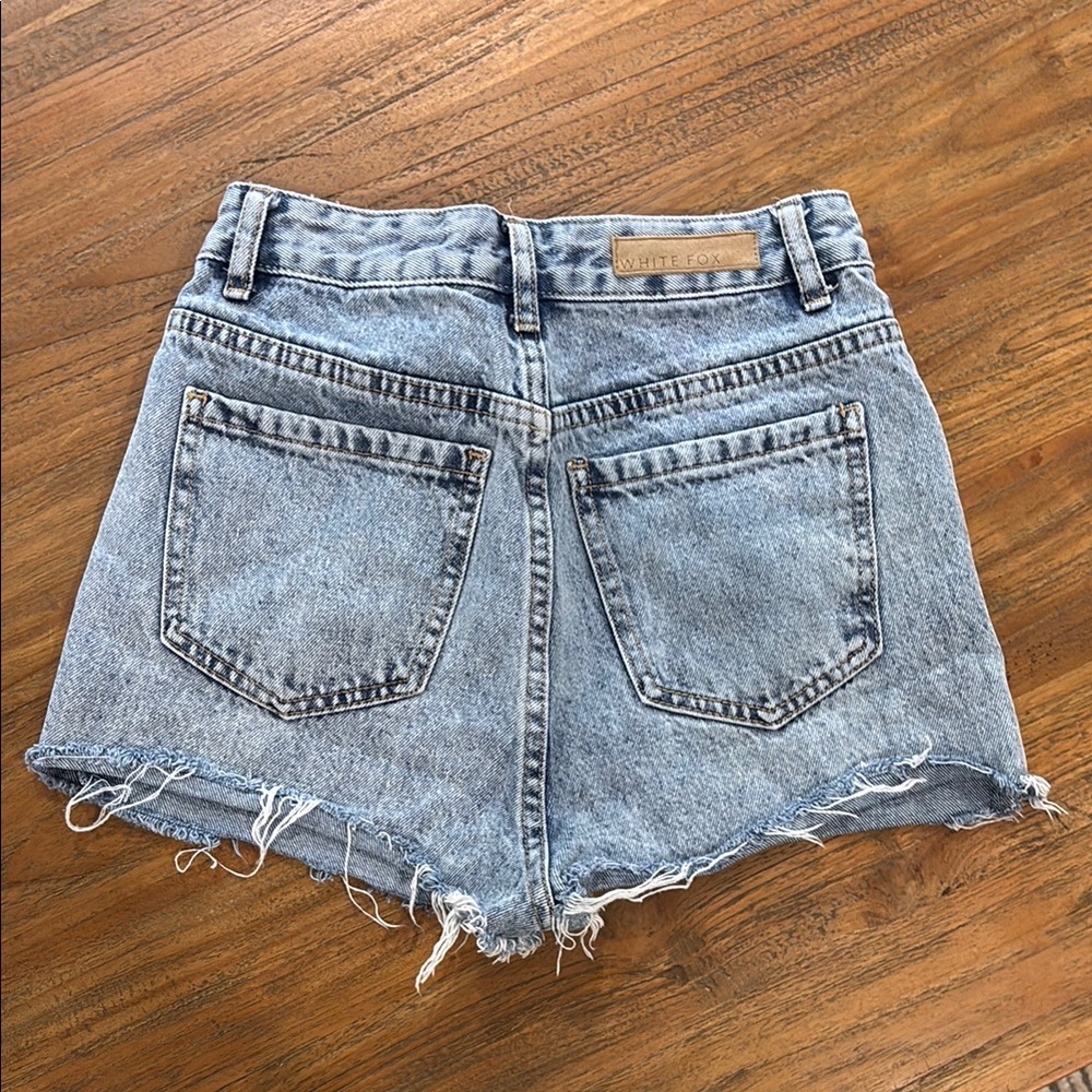 White Fox Boutique Acid Wash High Rise Jean Shorts